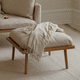 pouf contemporain / en chêne / carré / à coussins