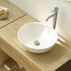vasque à poser / en porcelaine / ronde / sans trou