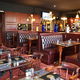 banquette de bistrot chesterfield / en cuir / en bois massif / sur mesure