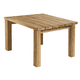 table à manger rustique / en teck / avec piètement en teck / carrée