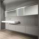 meuble vasque suspendu / en bois / contemporain / avec tiroirs
