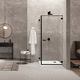 paroi de douche battante / en verre trempé