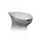 lunette de toilettes pour personnes à mobilité réduite / en plastique / en résine / pour établissement de santé