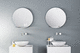 miroir de salle de bain mural / contemporain / rond / en métal