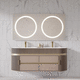 meuble vasque mural / en porphyre / en MDF laqué / contemporain