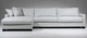 canapé d'angle / contemporain / en tissu / gris