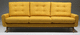 canapé contemporain / en tissu / jaune / 3 places