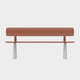 banc contemporain / en aluminium / en béton / avec dossier