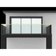 balcon à panneaux en verre / de type balustrade / en aluminium / en aluminium anodisé