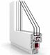 fenêtre en PVC / battante / à triple vitrage / à isolation thermique