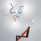 applique murale contemporaine / d'intérieur / en métal / en Pyrex®