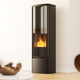 poêle à bois / 0 - 5 kW / au sol / à 3 faces