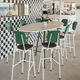 table mange-debout contemporaine / en métal / ovale / pour restaurant