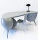 bureau design organique / en fibre de verre