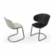 chaise contemporaine / pour intérieur / en métal / en plastique
