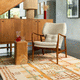 tapis à motif / en laine de Nouvelle Zélande / en lin / en tencel®