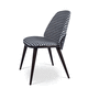 chaise de salle à manger contemporaine / en tissu / en chêne / en contreplaqué