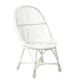 fauteuil de style rustique / en rotin / blanc / pour hôtel