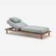 bain de soleil contemporain / en tissu / aluminium / en iroko