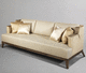 canapé contemporain / en velours / en satin / marron