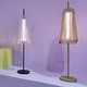 lampe sur pied / en acier / en verre / contemporaine