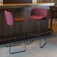chaise de bar contemporaine / d'intérieur / en velours / en métal