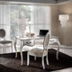 bureau sur pied / design nouveau baroque / en bois / blanc