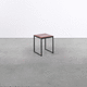 tabouret contemporain / en cuir / avec piètement en acier / luge