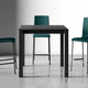 table mange-debout contemporaine / en stratifié / en verre trempé / en céramique
