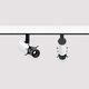 éclairage sur rail à LED / rond / en aluminium / professionnel