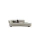 canapé rond / contemporain / en lin / blanc