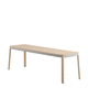 banc contemporain / en bois massif / en plastique recyclé / contract