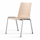 chaise contemporaine / d'intérieur / en bois / en polypropylène