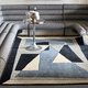 tapis contemporain / géométrique / en laine / en soie