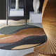 tapis contemporain / à motif / en laine / rond