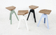 tabouret contemporain / avec piètement en métal / 3 pieds / de jardin