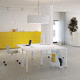 bureau pour open space / sur pied / contemporain / en métal