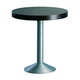 table contemporaine / en hêtre / avec piètement en fonte / ronde