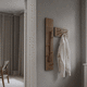 porte-manteau mural / contemporain / en chêne / en bambou