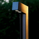 borne d'éclairage en acier inoxydable / de jardin / design minimaliste / avec diffuseur en verre trempé