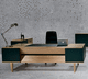 bureau de direction / contemporain / en bois / professionnel
