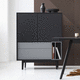 buffet haut / contemporain / en MDF / en placage de bois