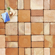 carrelage en terracotta / mat / d'intérieur / de salon