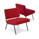 fauteuil contemporain / en cuir / en tissu / en métal peint