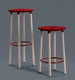 tabouret de bar contemporain / avec piètement en bois / professionnel