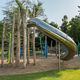 toboggan tournant / pour aire de jeux / en acier inoxydable / tubulaire