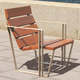 fauteuil urbain contemporain / en bois / en acier / en matières recyclées