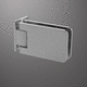 charnière pour porte en verre / pour meuble / en métal / avec système d'auto-fermeture