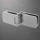charnière pour porte en verre / pour porte de douche / en métal / à deux lames