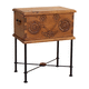 table d'appoint contemporaine / en bois / en fer / rectangulaire